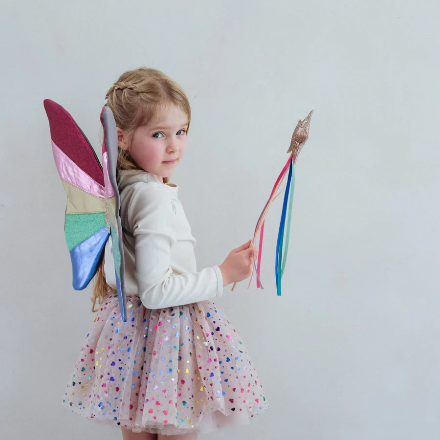 Mimi & Lula Rainbow Hearts Tutu Beige