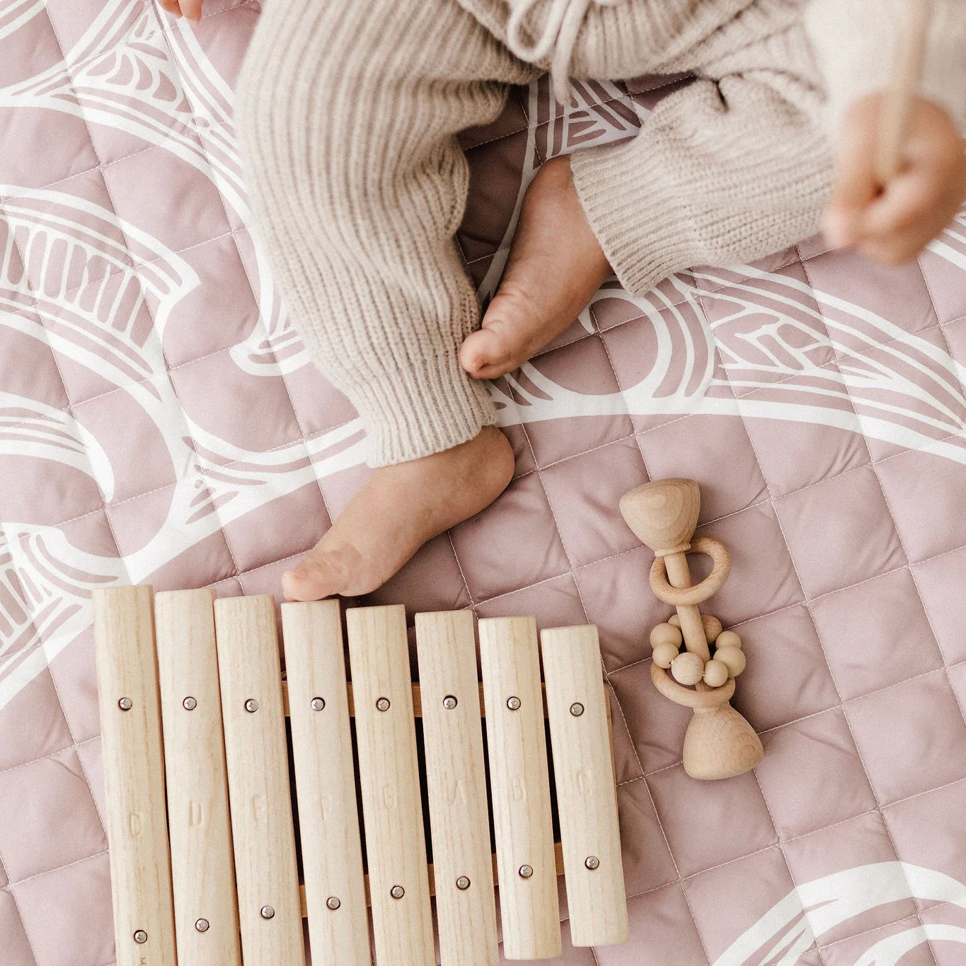 Bo & Ko Māori Inspired Playmat Mauve