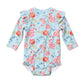 Toshi Baby Swim Long Sleeve Onesie Twinkle Aqua Garden