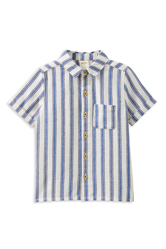 Milky Stripe Linen Shirt
