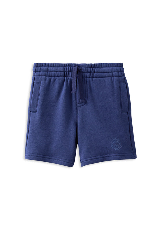 Milky Navy Fleece Short