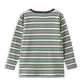 Milky Heritage Waffle Stripe Henley Long Sleeve Tee