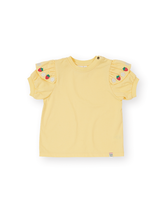 Goldie + Ace Flounce Shoulder Strawberry Top