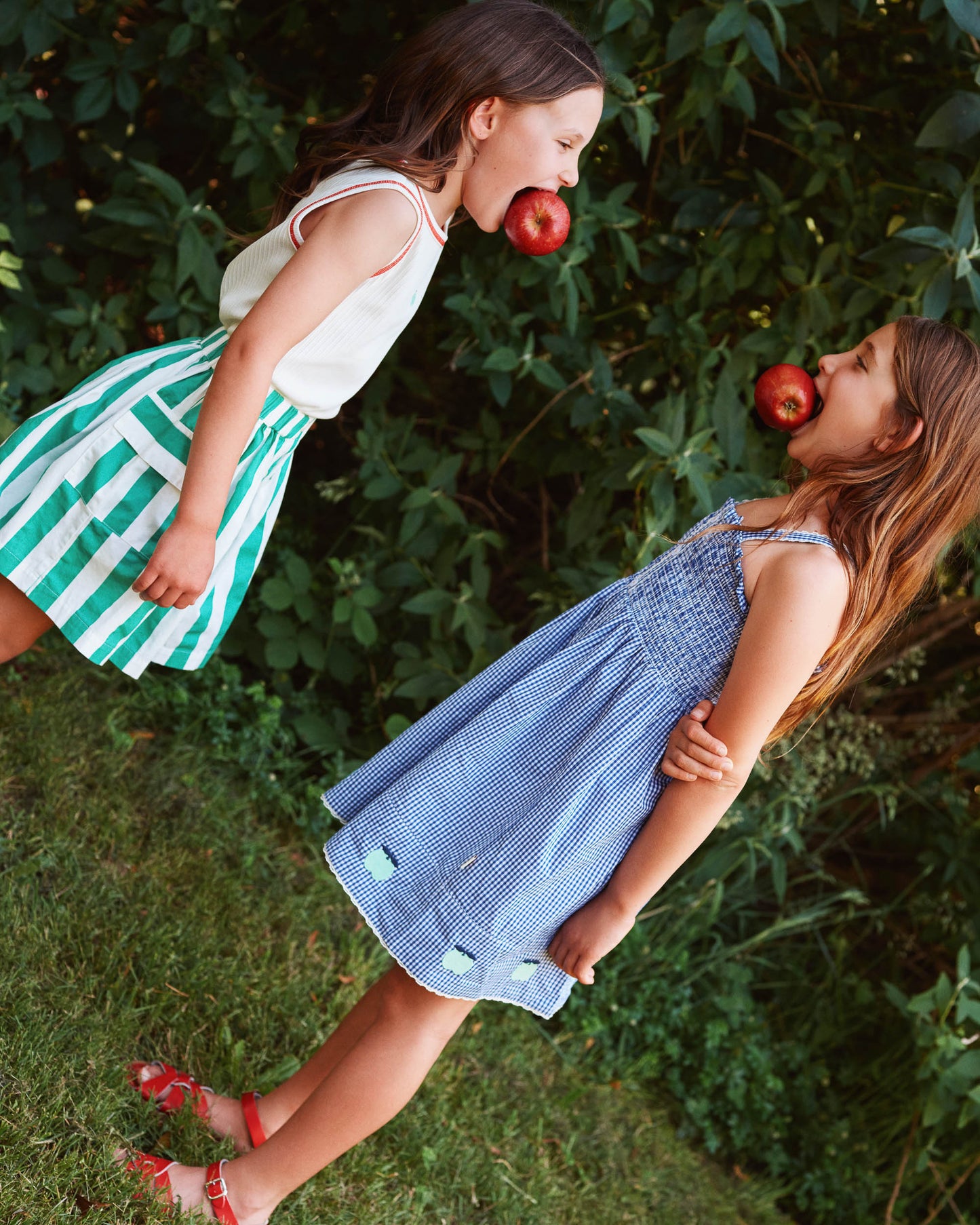 Goldie + Ace Shirred Gingham Apple Dress