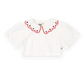 Goldie + Ace Scallop Collar Strawberry Cropped Blouse