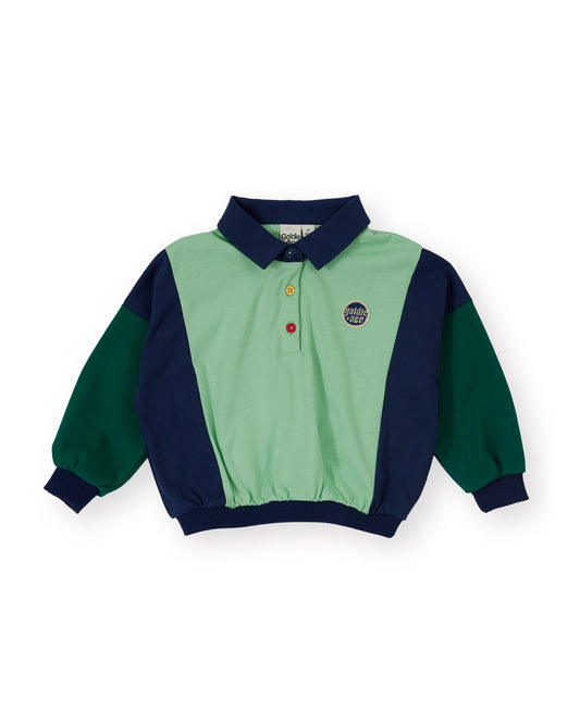 Goldie + Ace Panelled Relaxed Rugby Sweat Top