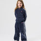Goldie + Ace Velour Broderie Wide Leg Pant Navy