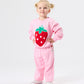 Goldie + Ace Jumbo Strawberry Piped Sweater Pink