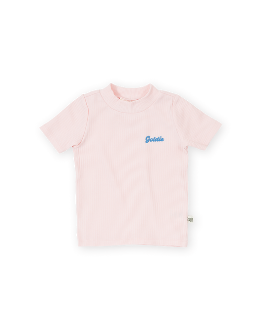 Goldie + Ace Rib T-Shirt Pink