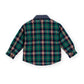 Goldie + Ace Check Padded Shacket Green Check