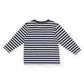 Goldie + Ace Essential Stripe Logo Long Sleeve Top Navy | Antique | White