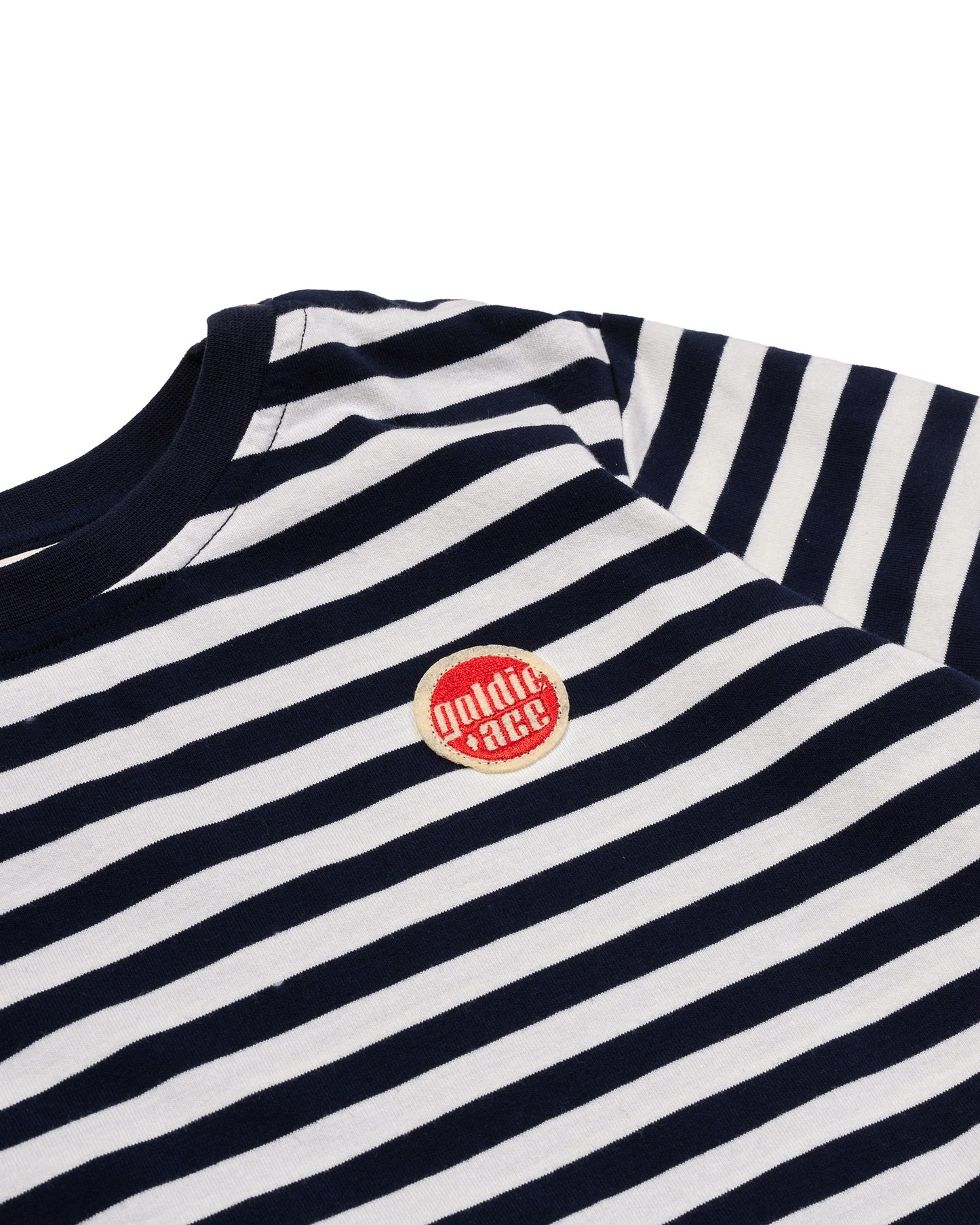 Goldie + Ace Essential Stripe Logo Long Sleeve Top Navy | Antique | White