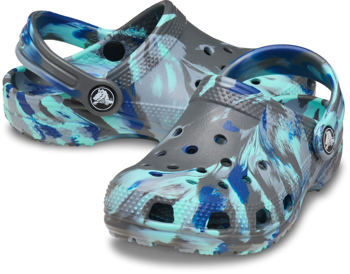 Crocs Classic Marbled Clog Toddler Carbon/Multi