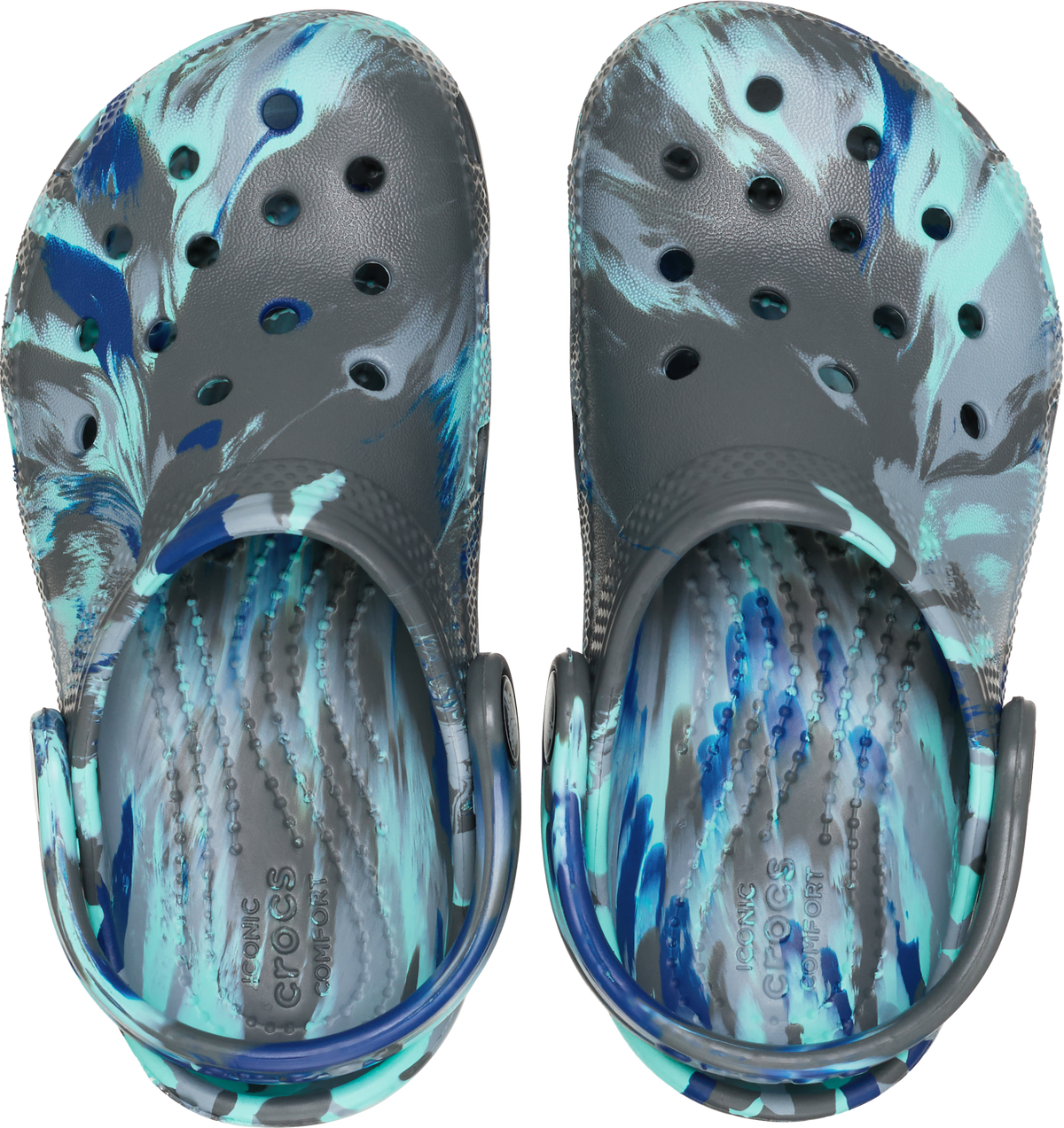 Crocs Classic Marbled Clog Toddler Carbon/Multi