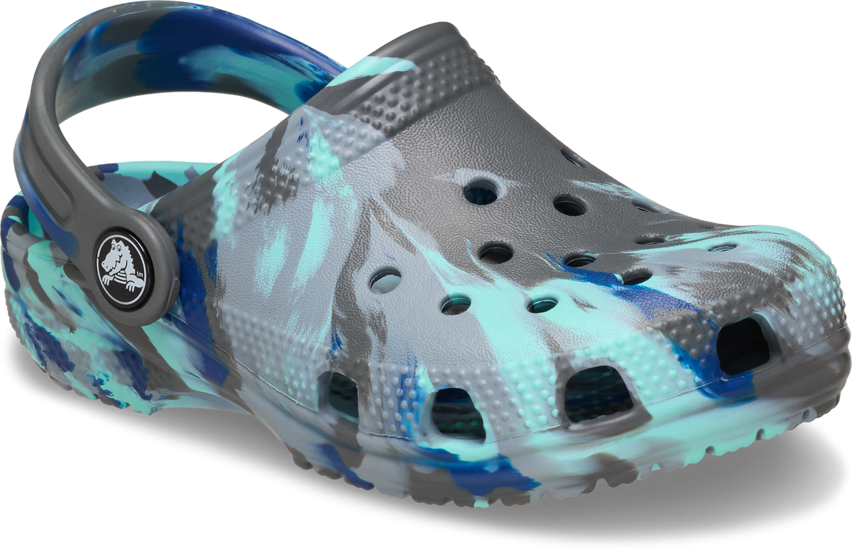 Crocs Classic Marbled Clog Toddler Carbon/Multi