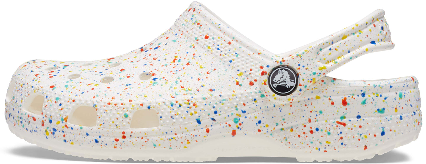 Crocs Classic Paint Splatter Clog Kids White/Multi