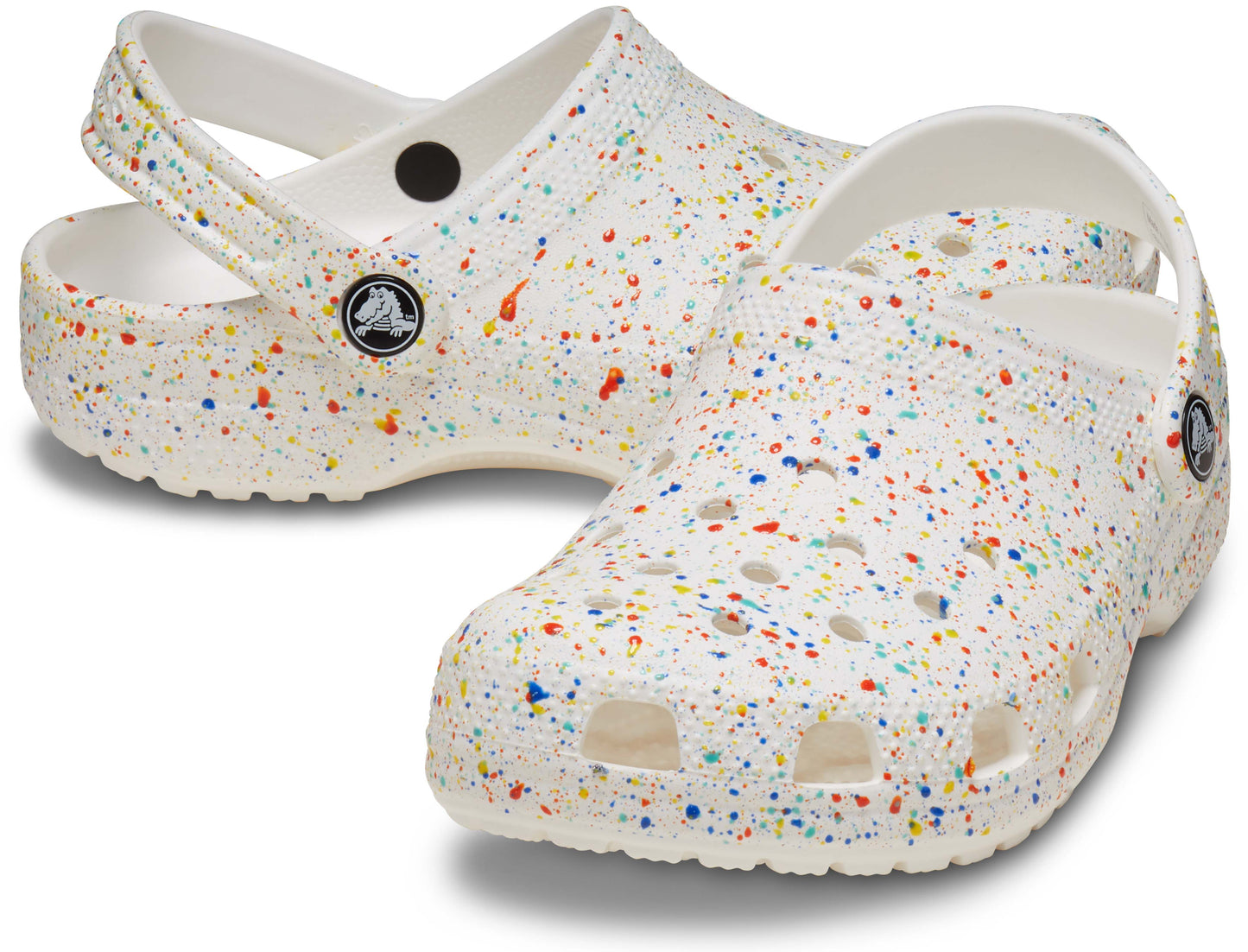 Crocs Classic Paint Splatter Clog Kids White/Multi