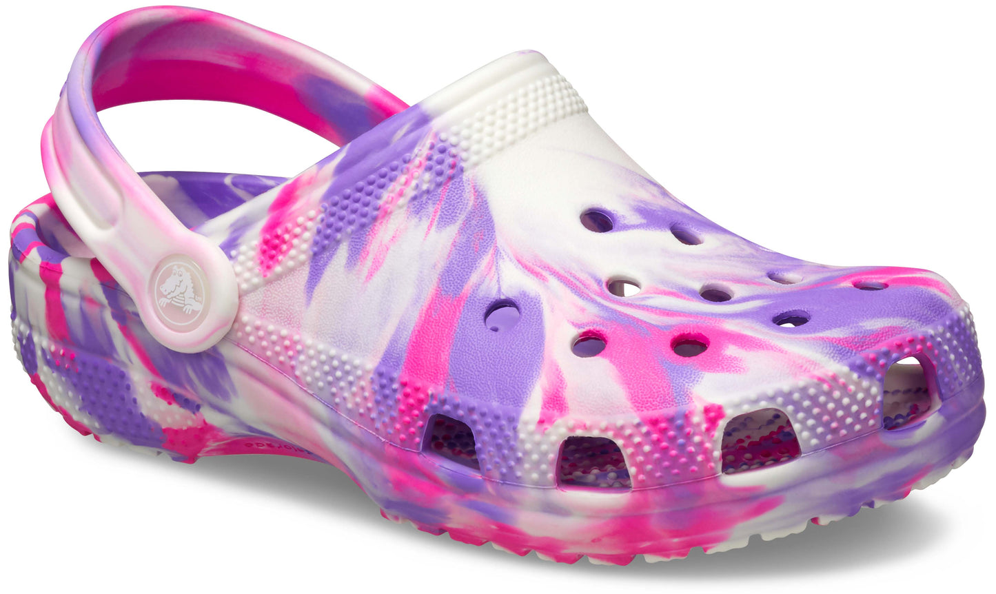 Crocs Classic Glow Marbled Clog Toddler Pink Crush/Multi