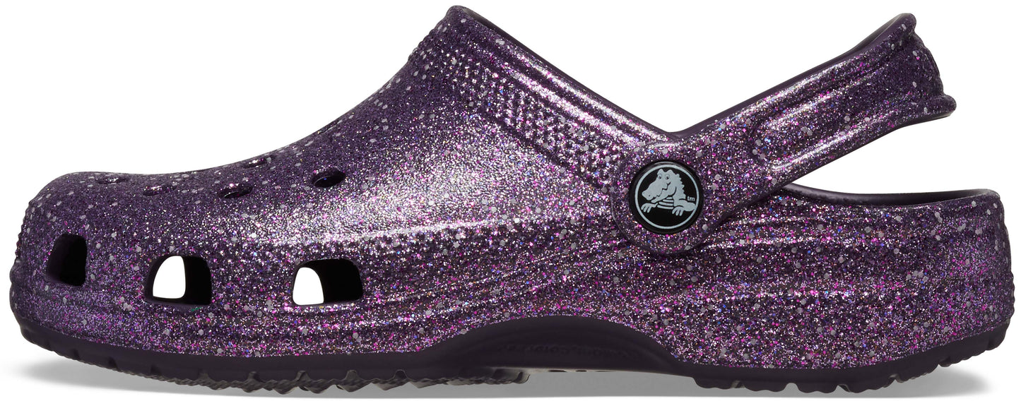 Crocs Classic Space Glitter Clog Kids Dark Iris/Multi