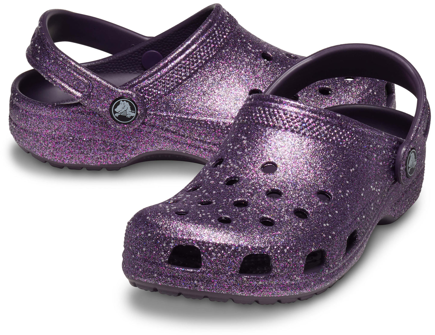 Crocs Classic Space Glitter Clog Kids Dark Iris/Multi