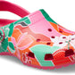 Crocs Classic Woodcut Floral Clog Kids Dragon Fruit