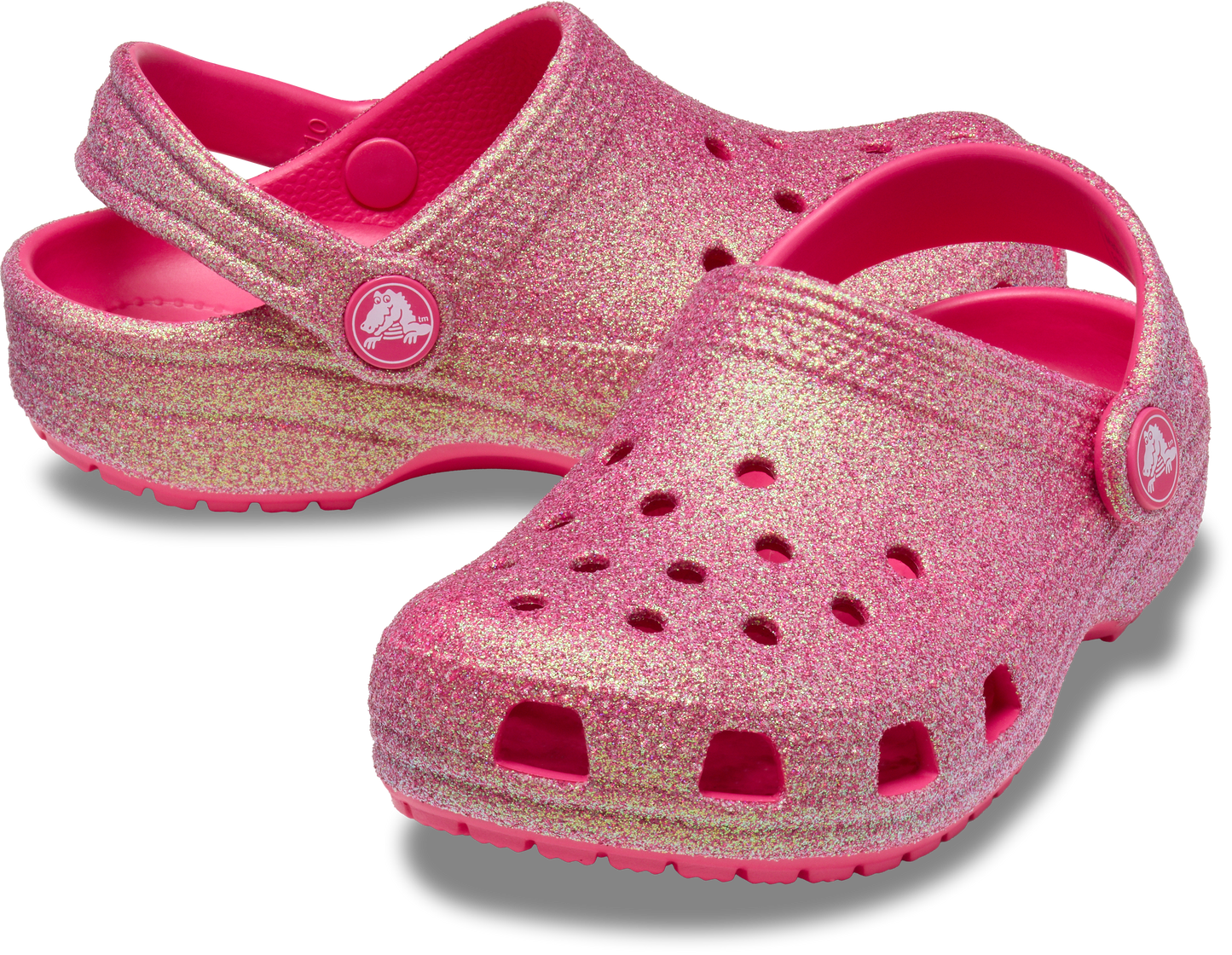 Crocs Classic Iridescent Glitter Clog Toddlers Dragon Fruit