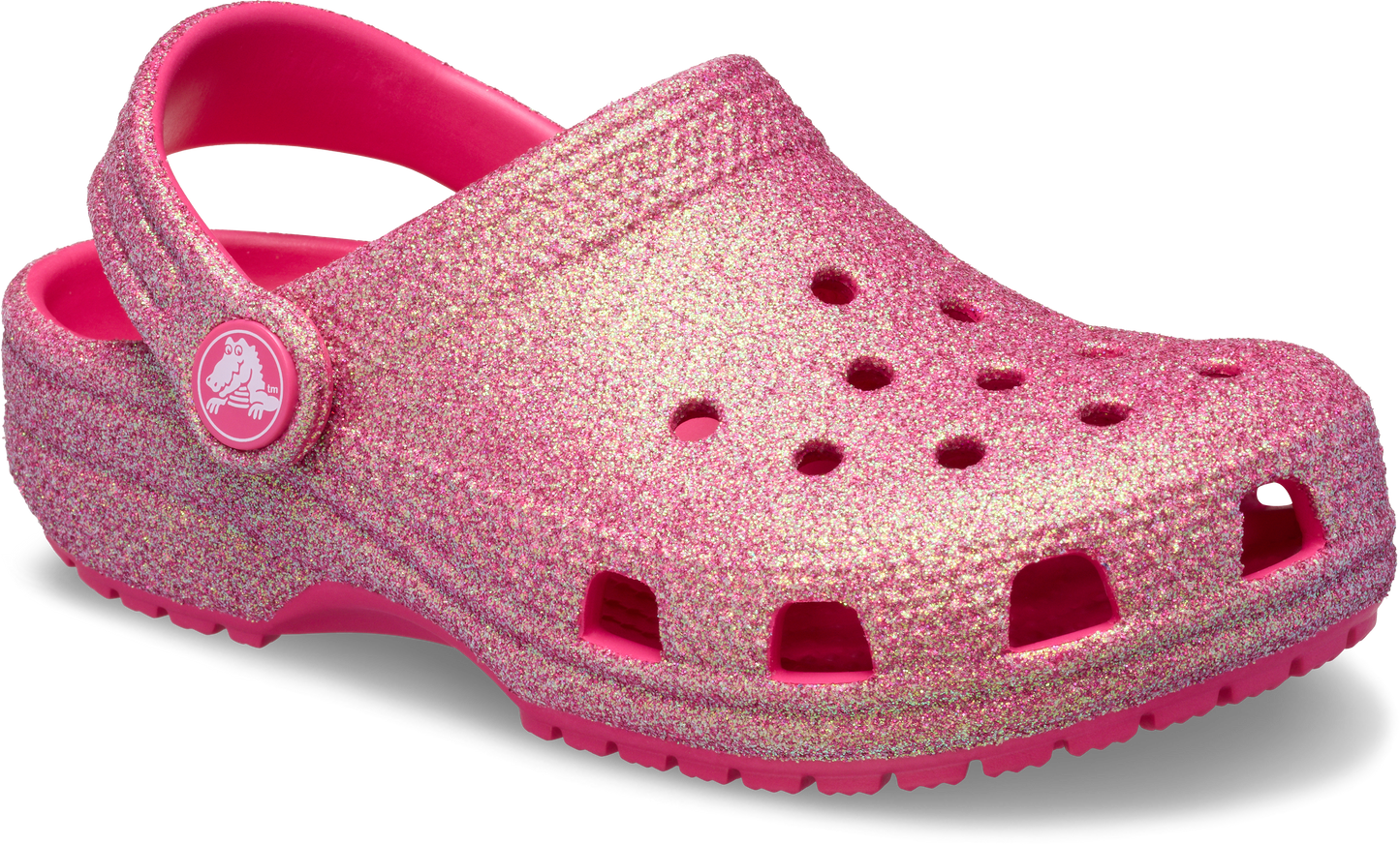 Crocs Classic Iridescent Glitter Clog Toddlers Dragon Fruit