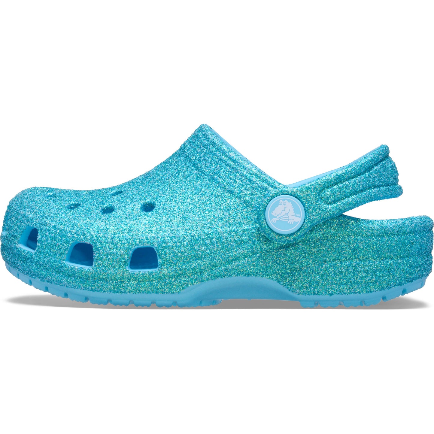 Crocs Classic Iridescent Glitter Clog Kids Tinted Glass