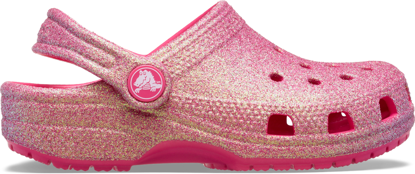 Crocs Classic Iridescent Glitter Clog Kids Dragon Fruit