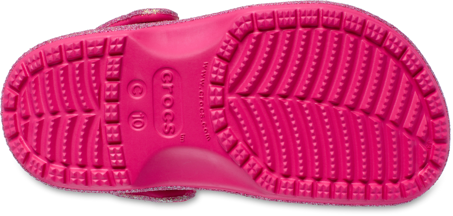 Crocs Classic Iridescent Glitter Clog Kids Dragon Fruit