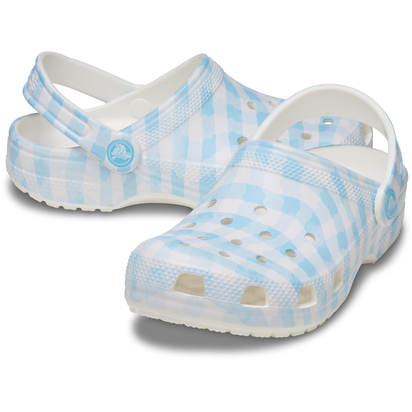 Crocs Classic Gingham Clog Kids/Youth White | Blue