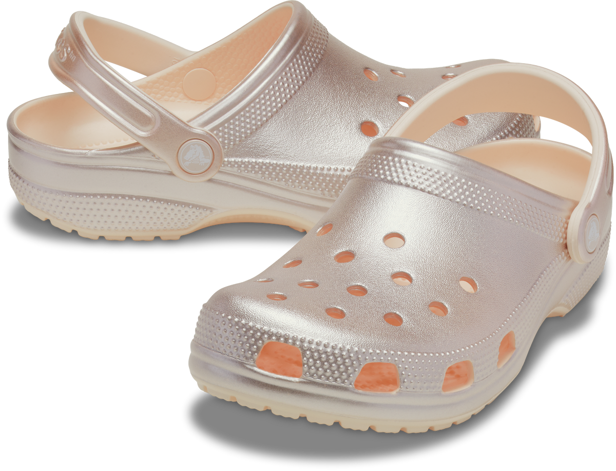 Crocs Classic Tinted Metallic Clog Kids/Youth Peach Ice