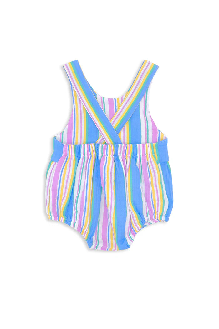 Milky Crinkle Stripe Playsuit