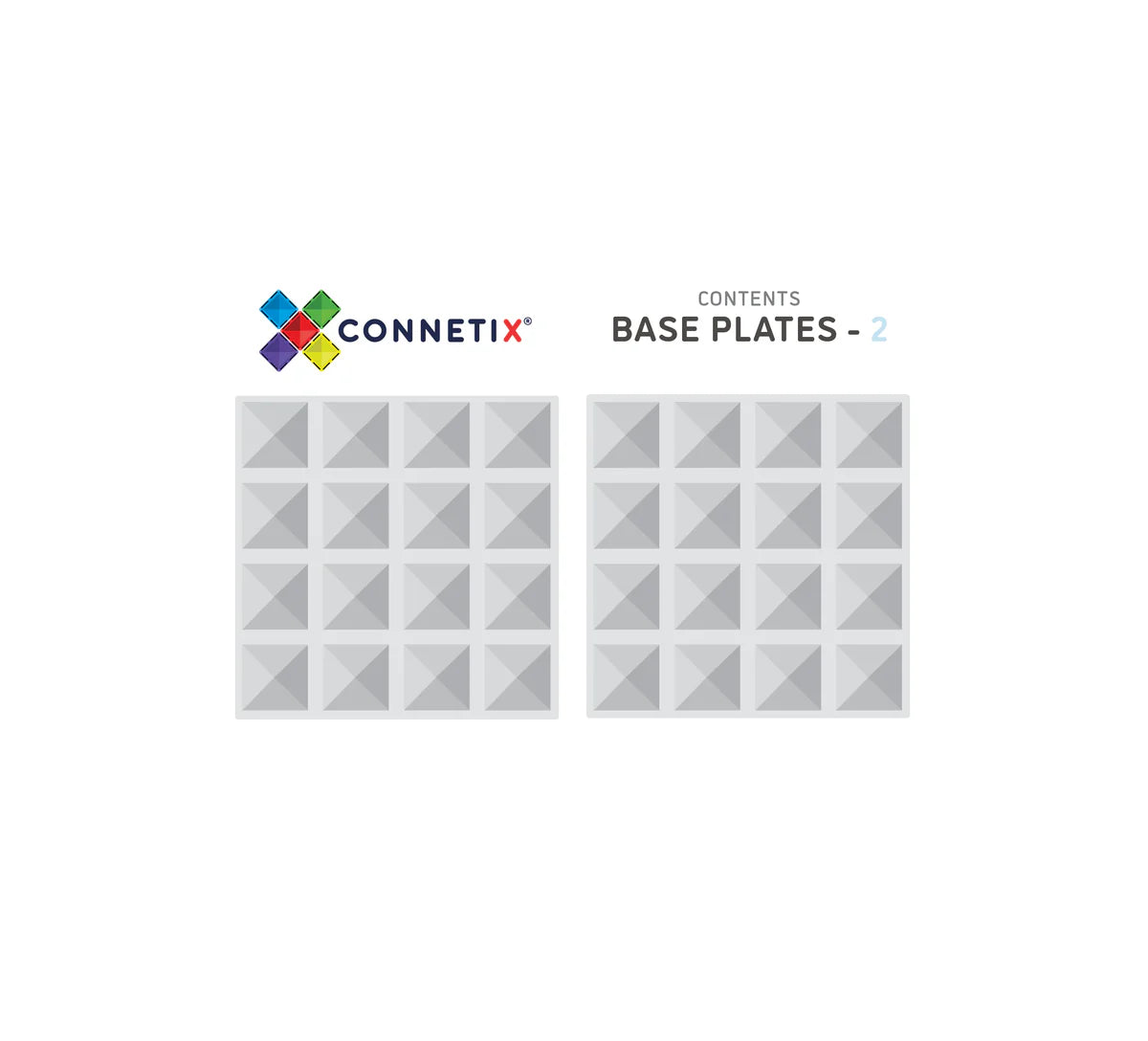 Connetix Base Plate Clear 2 pc