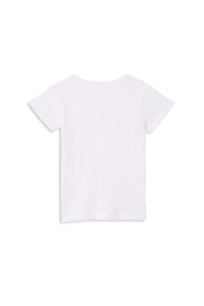 Milky Girls White Rib Tee