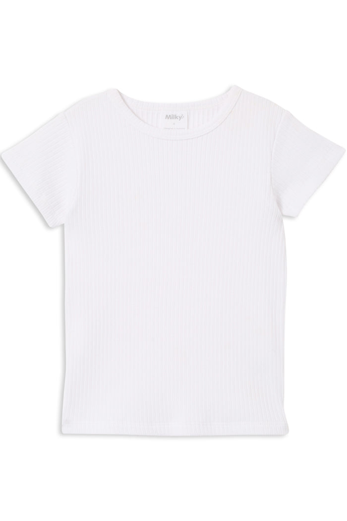 Milky Girls White Rib Tee