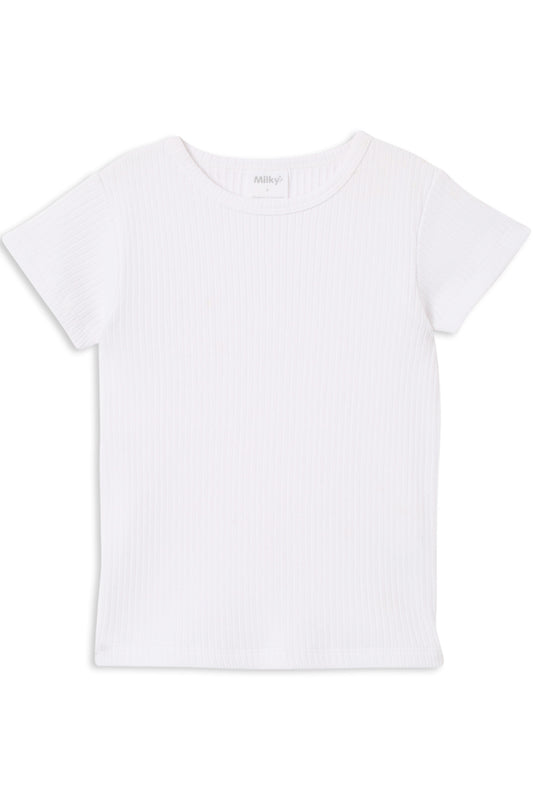 Milky Girls White Rib Tee