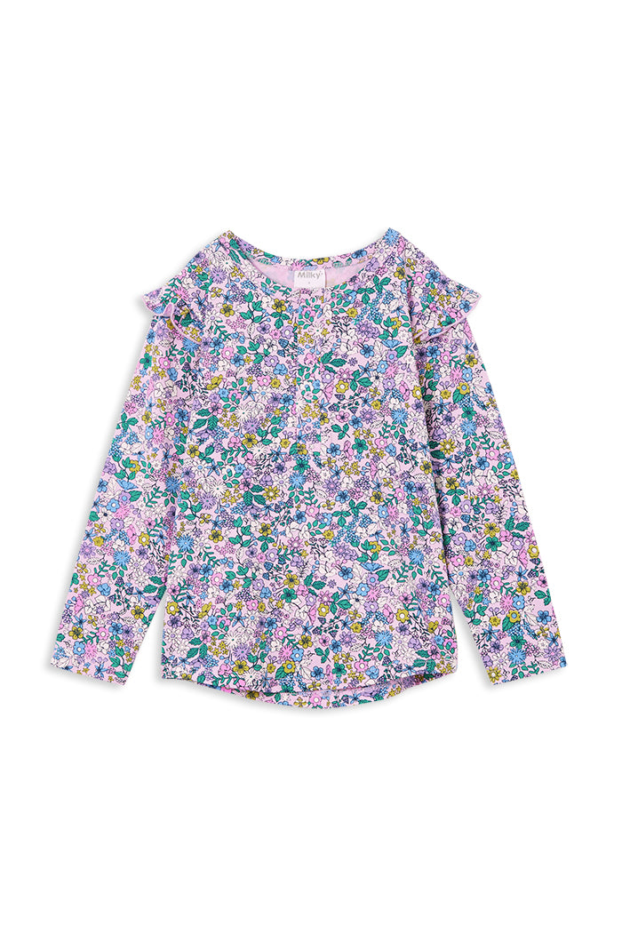 Milky Posy Frill Henley