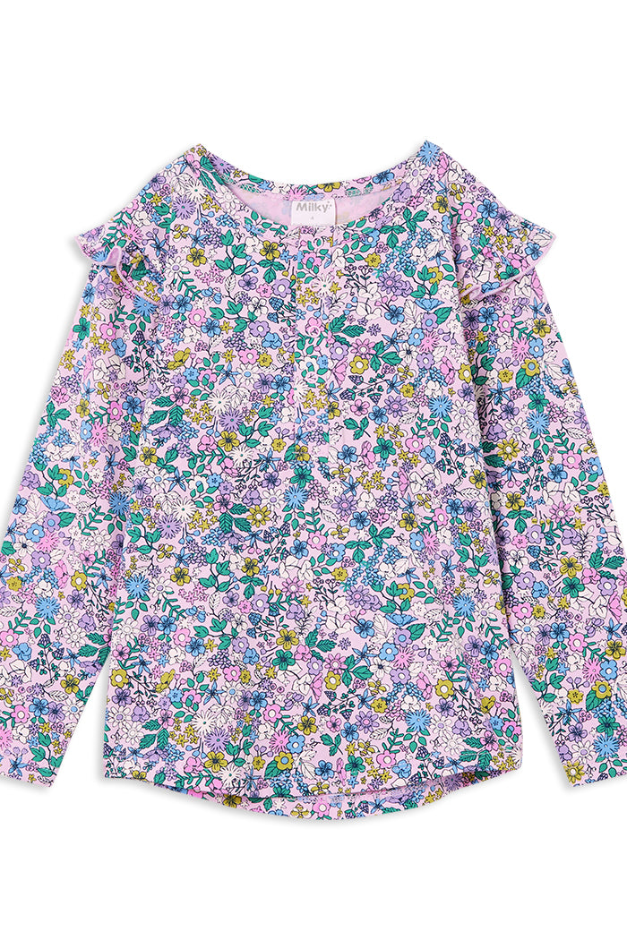 Milky Posy Frill Henley