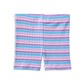 Milky Lilac Stripe Rib Bike Short