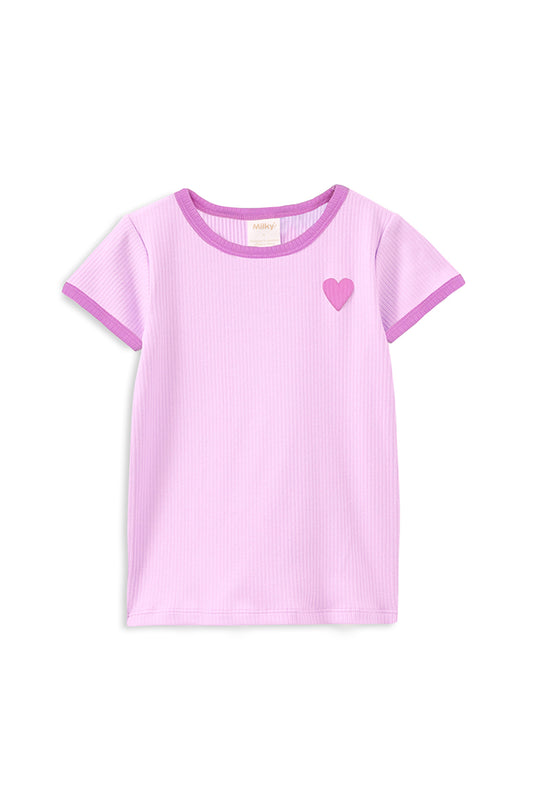 Milky Pink Rib Tee