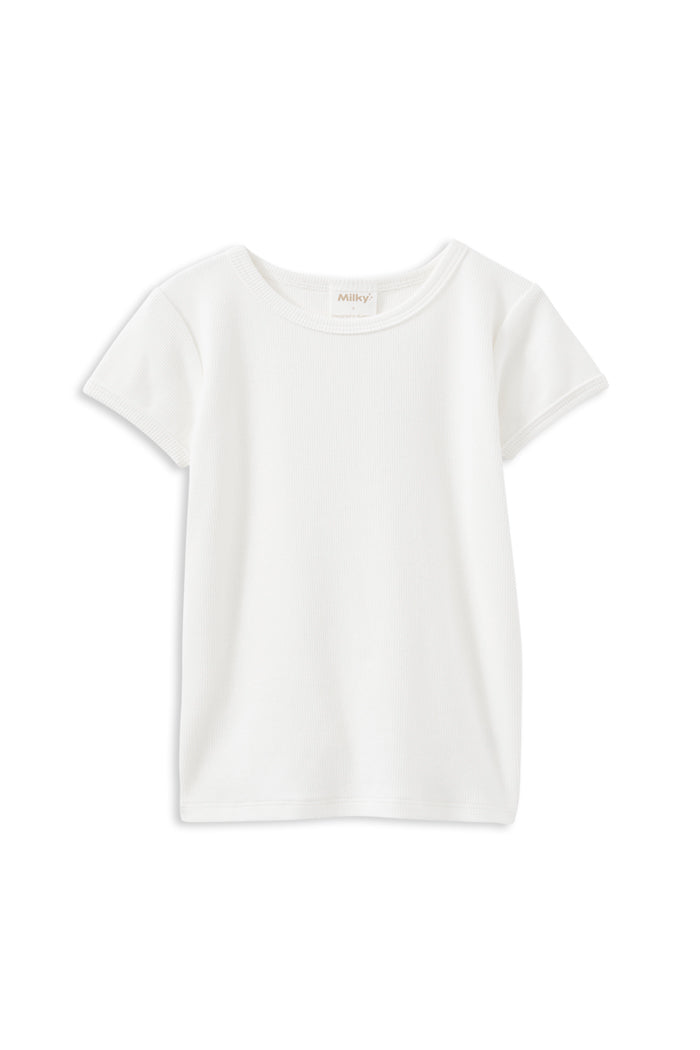 Milky White Rib Tee