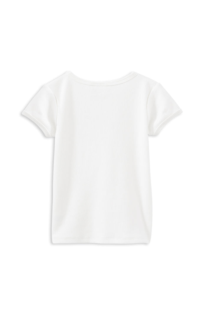 Milky White Rib Tee