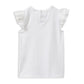Milky White Broderie Frill Tee