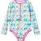 Milky Aloha Long Sleeve Swimsuit