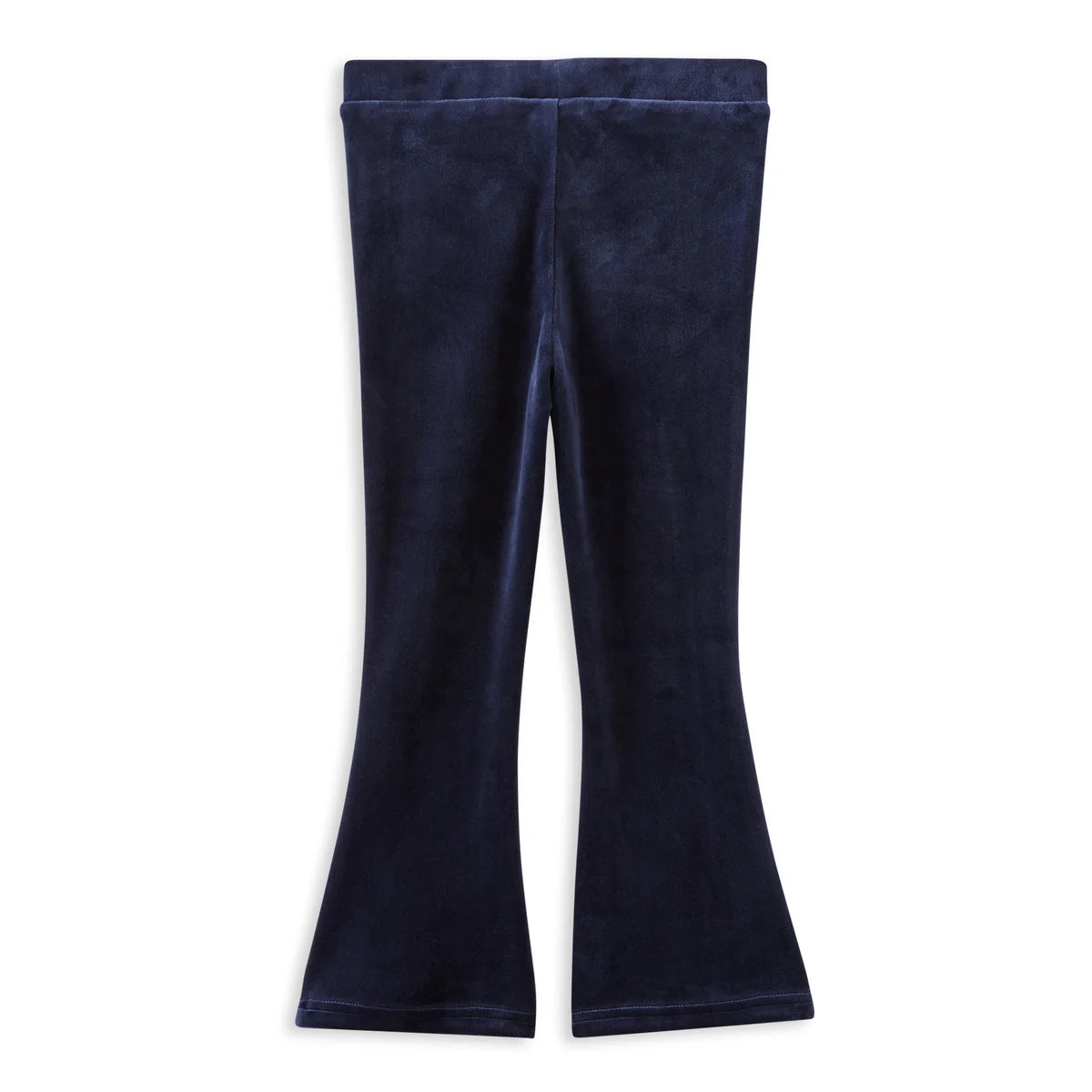 Milky Navy Velour Flares