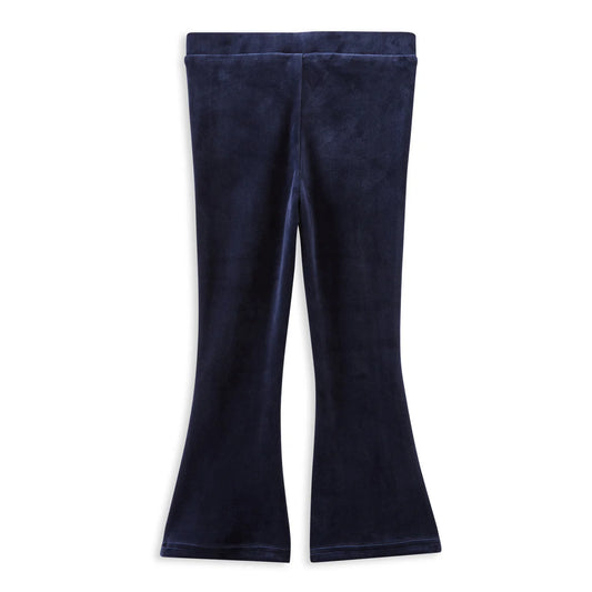 Milky Navy Velour Flares