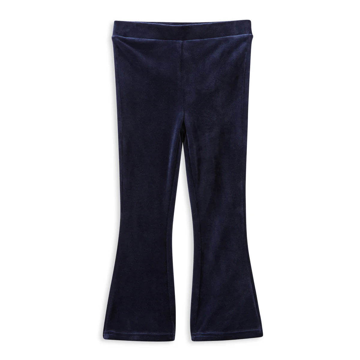 Milky Navy Velour Flares