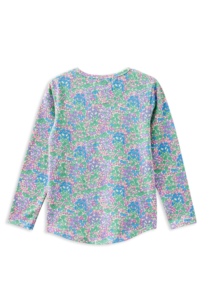 Milky Forget Me Not Henley Long Sleeve Tee Floral