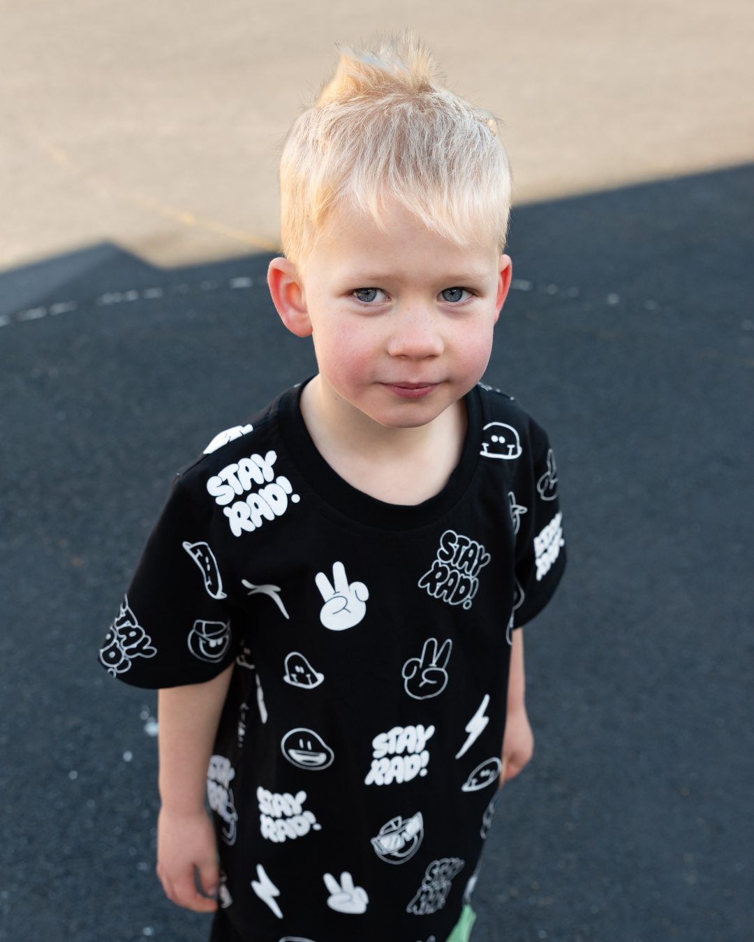 Band of Boys Black All Over Print Tee
